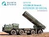 Quinta Studio QD72158 BM-30 Smerch 3D-Printed coloured Interior on decal paper (Modelcollect) 1/72
